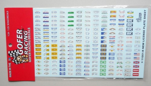 License plates 25 gofer - 1:24,